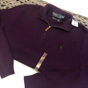 Polo half zip sweater